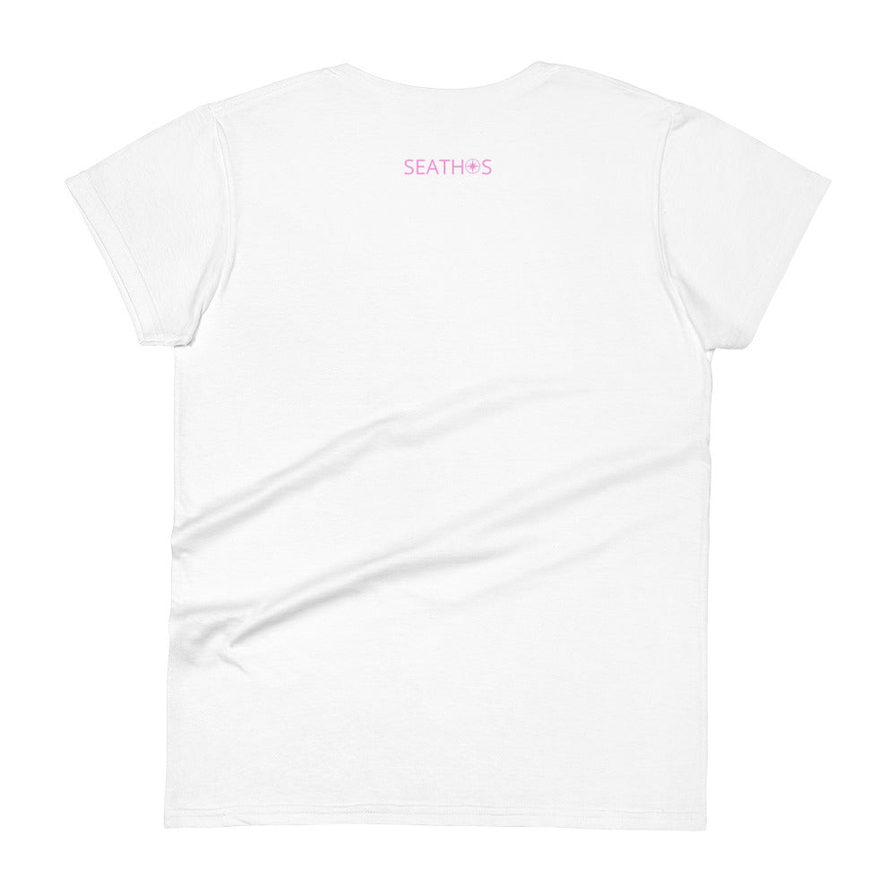 Seathos Women's Sunset Chaser Fitted T-Shirt- White